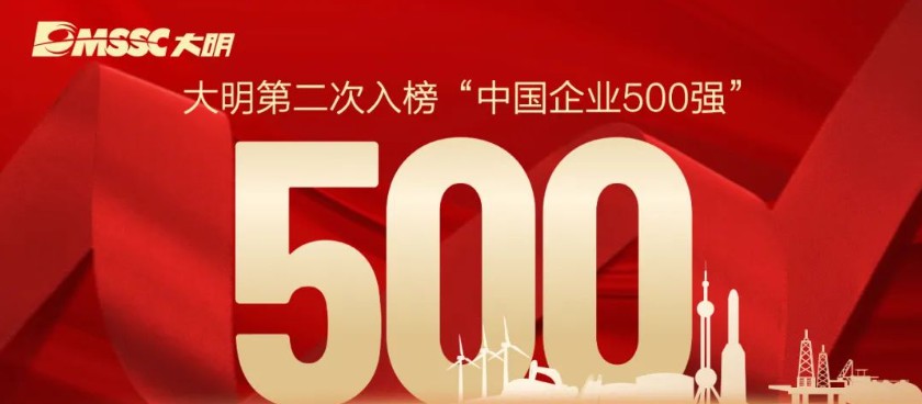 必发888官网再次上榜“中国企业500强”